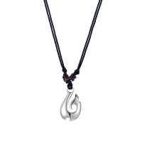 P8489 STAINLESS STEEL HOOK BLACK ROPE CHOKER