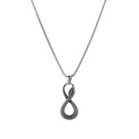 P8490 STAINLESS STEEL SNAKE INFINITY CHAIN PENDANT